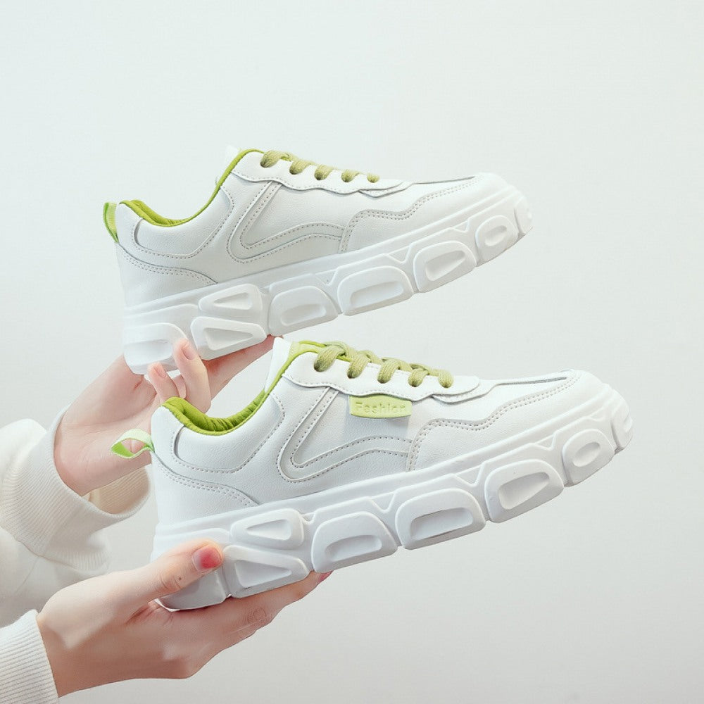 Women's White Running Increased Sports Casual Shoes