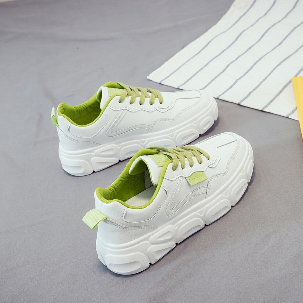 Women's White Running Increased Sports Casual Shoes