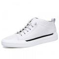 Men's Leather Trendy White Casual Shoes