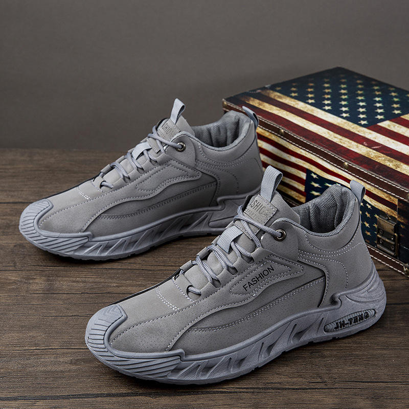 Men's Retro Workwear-Style Platform Casual Sneakers