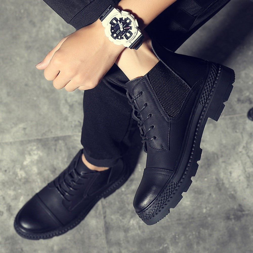 Men's New Autumn Stylish Casual Leather High-Top Martin Boots