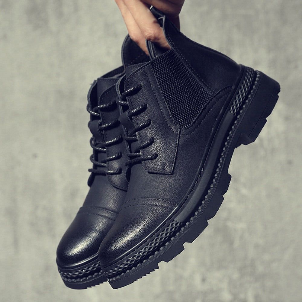 Men's New Autumn Stylish Casual Leather High-Top Martin Boots