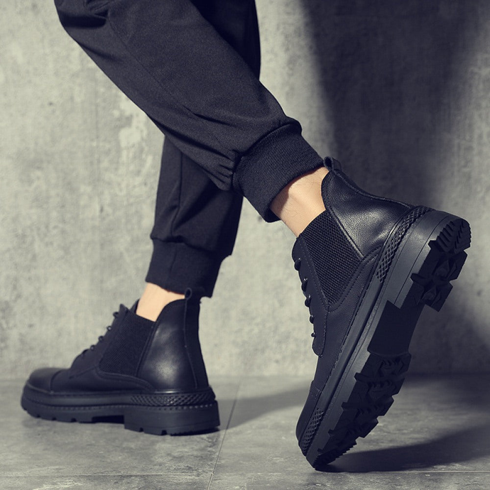 Men's New Autumn Stylish Casual Leather High-Top Martin Boots