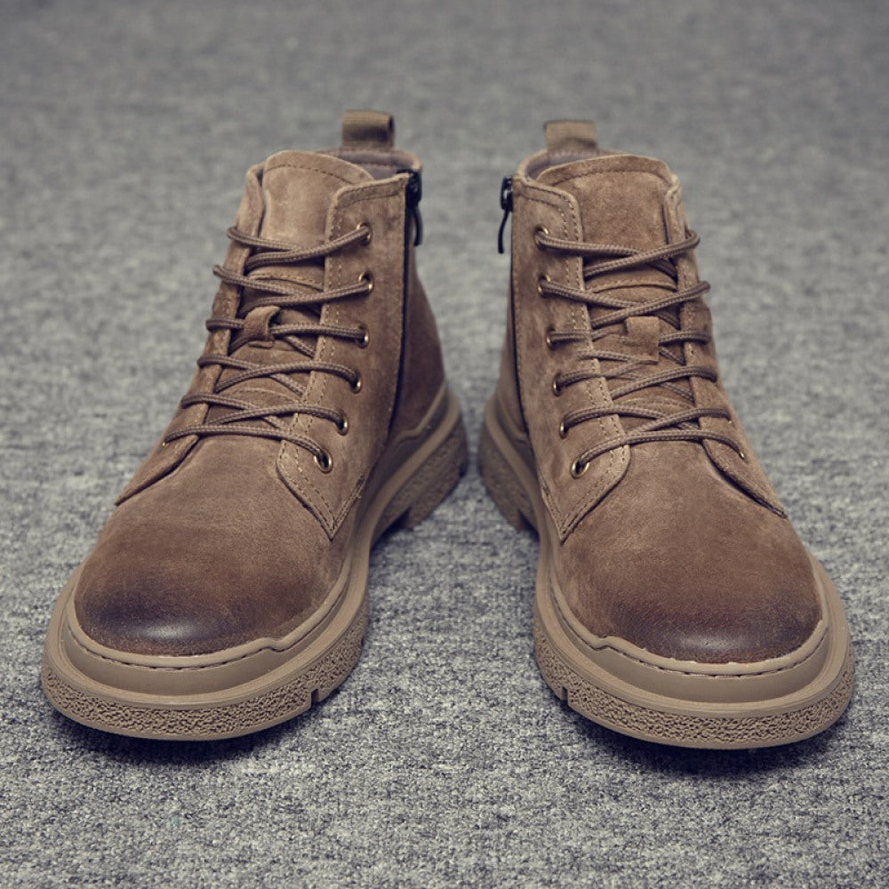 Men's High-Top Trendy Tooling Leather Martin Boots
