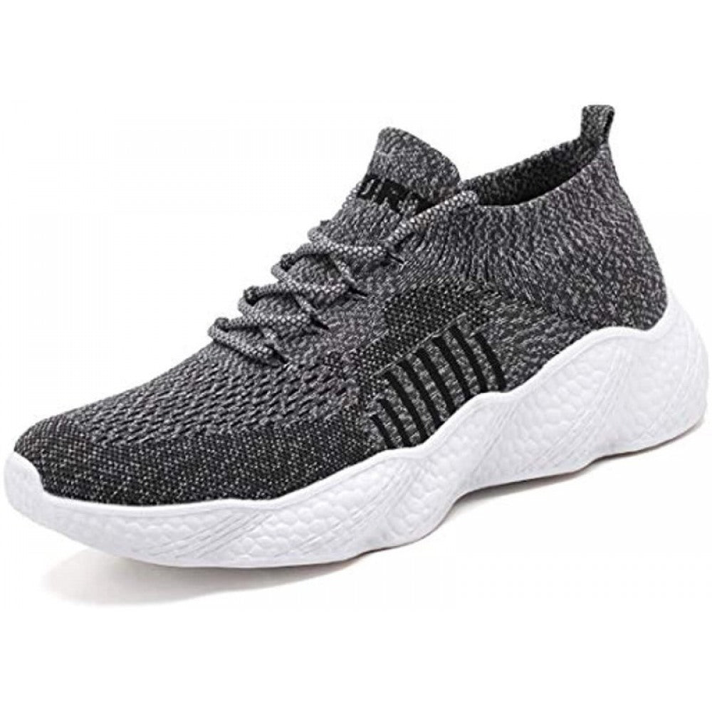 Men's Casual Grey Lightweight Athletic Walking Gym Shoes