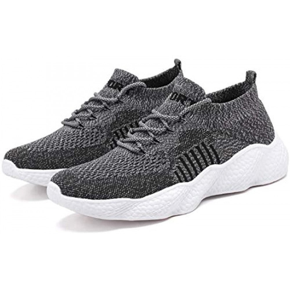 Men's Casual Grey Lightweight Athletic Walking Gym Shoes